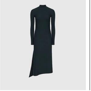 REISS
Leo Asymmetric Ribbed Midi Dress Size Medium